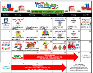 December Activity Calendar 